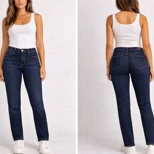 J Brand Straight-Leg Jeans in Dark Indigo